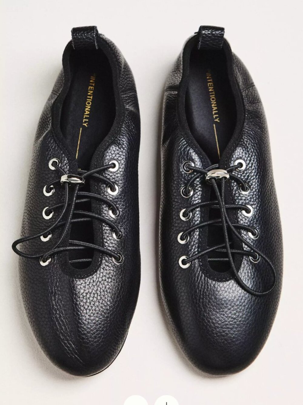 Intentionally Blank Atomic Lace-Up Ballet Flats